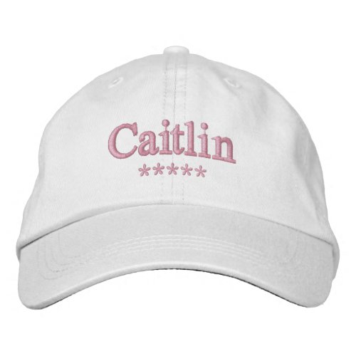 Caitlin Name Embroidered Baseball Cap