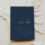 CAITLIN- Navy and Gold Modern Minimalist Edgy Invitation<br><div class="desc">This wedding invitation features an edgy handwritten font and modern minimalist design with a romantic navy and gold color scheme. Easily change the colors and edit *most* wording to meet the needs of your occasion. This invite is perfect for your contemporary,  industrial,  or bohemian wedding celebration.</div>