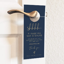 CAITLIN Navy and Gold Wedding Party Door Hanger