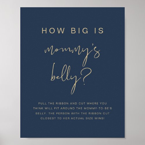 CAITLIN Navy Blue How Big is Her Belly Game Poster