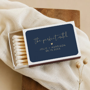 CAITLIN Navy Blue Modern Perfect Match Wedding