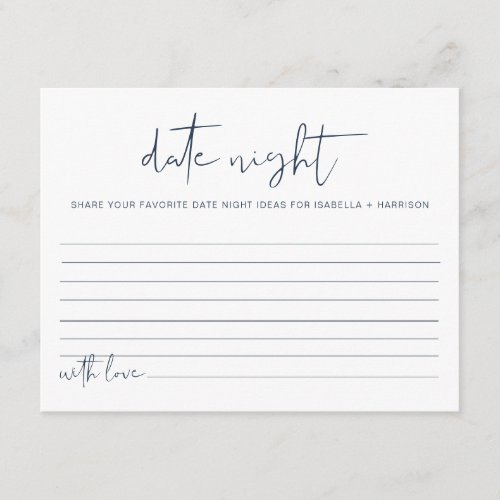 CAITLIN Navy  Gold Date Night Ideas Card Game