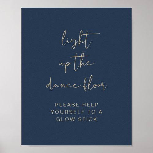 CAITLIN Navy Light Up The Dance Floor Glow Stick Poster