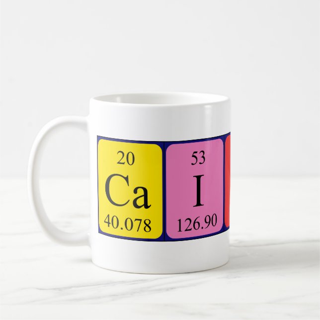 Caitlin periodic table name mug (Left)