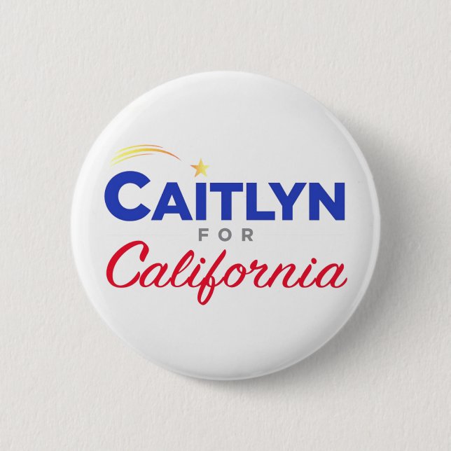 Caitlyn Jenner for Governor Button (Front)