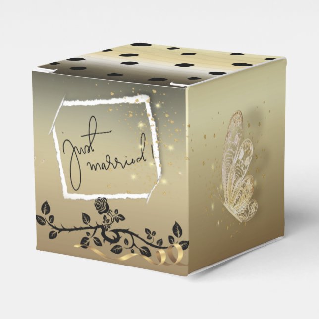 Caja de regalo para recién casado favor boxes (Front Side)