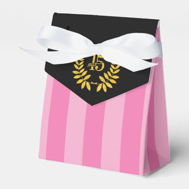 Caja para recuerdos 15 Años Favor Boxes (Front Side)