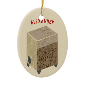 Cajon Drum Personalized Christmas Ornament