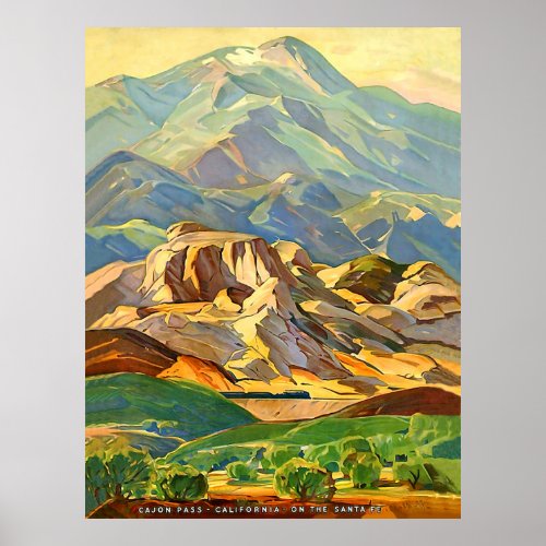 Cajon Pass mountains South California USA Poster