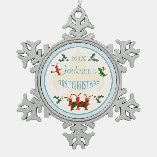 cajun baby boy first christmas keepsake snowflake pewter christmas ornament - Baby Boy First Christmas Ornament cajun baby boy first christmas keepsake snowflake pewter christmas ornament - Baby Boy First Christmas Ornament