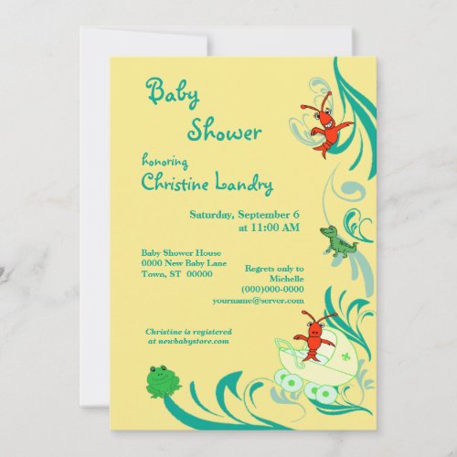 Cajun Baby Shower Gender Neutral Invitation