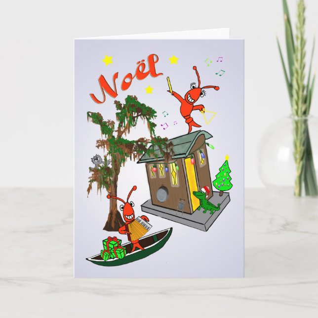 Cajun Bayou Christmas Holiday Card (Front)