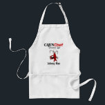 Cajun Chef Adult Apron<br><div class="desc">Cajun Chefs are in the Kitchen and cooking Louisiana style.  This Cajun inspired design has a crawfish,  or if you prefer,  crayfish with a mixing bowl.  A Fun gift for all you favorite chefs.</div>