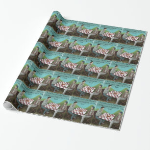 Cajun Chess Funny Cartoon Wrapping Paper