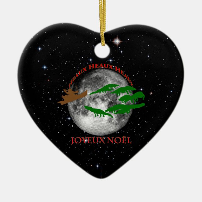 Cajun Christmas Ceramic Ornament (Front)