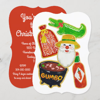 Cajun Christmas Cookies Invitations