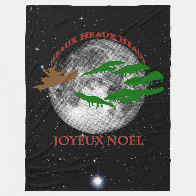 Cajun Christmas Fleece Blanket (Front)