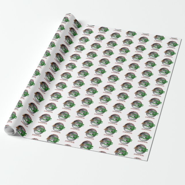 Cajun Christmas Wrapping Paper (Unrolled)