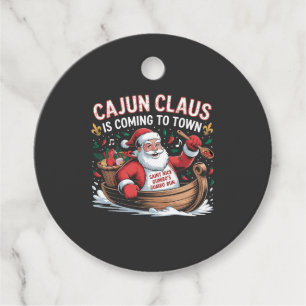 Cajun Clause Is Coming to Town Christmas Krampus  Favor Tags