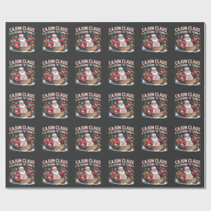 Cajun Clause Is Coming to Town Christmas Krampus Wrapping Paper