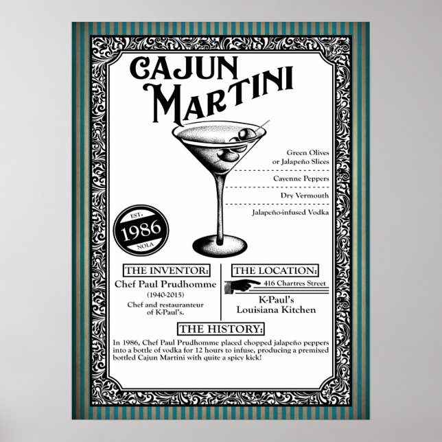 Cajun Cocktail Poster (Front)