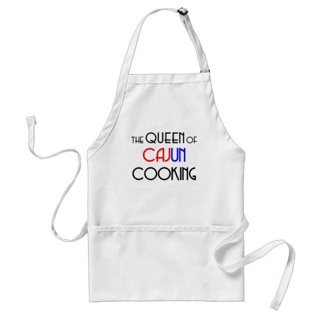 cajun cooking queen adult apron (Front)