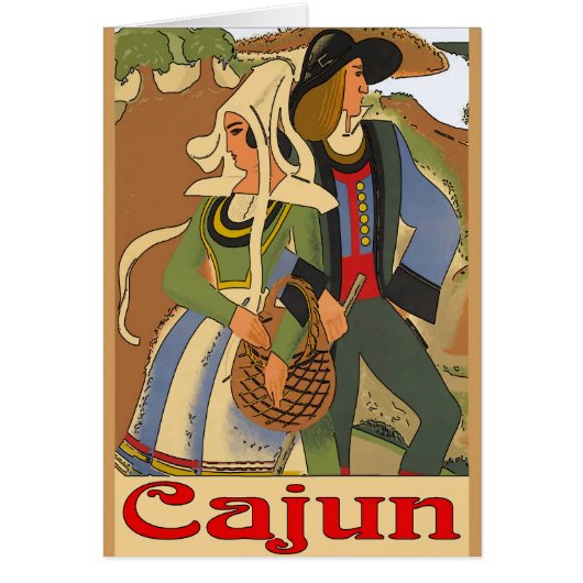 Cajun Couple with Oaks Cards (Front)
