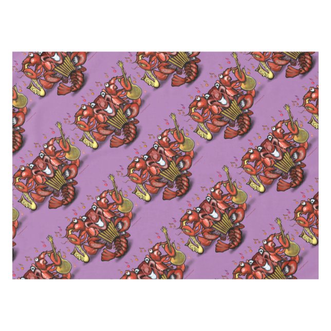 Cajun Crawfish Band Tablecloth (Front (Horizontal))
