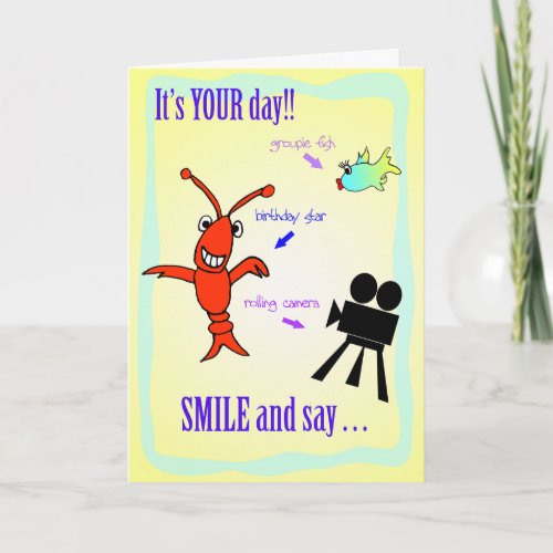 Cajun Crawfish Birthday Star Card