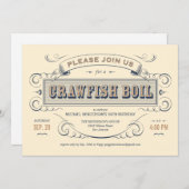 Cajun Crawfish Boil Party Invitations (Front/Back)