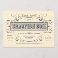 Cajun Crawfish Boil Party Invitations