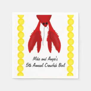 Cajun Crawfish Boil Party Napkins