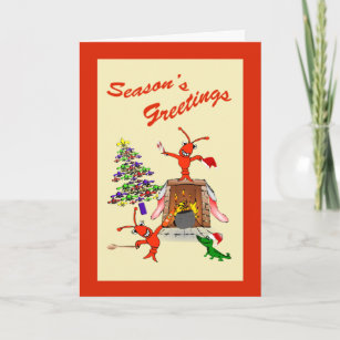 Cajun Crawfish Gumbo Christmas Holiday Card
