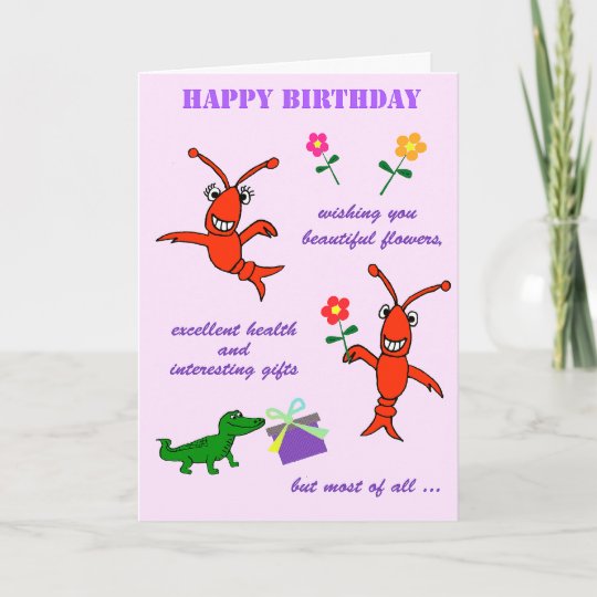 Cajun Crawfish Happy Birthday Card | Zazzle.com