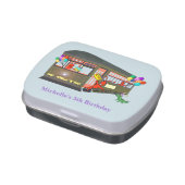 Cajun Crawfish Streetcar Birthday on Blue Jelly Belly Tin (Side)