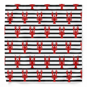 Cajun Crawfish & Stripe Bandana