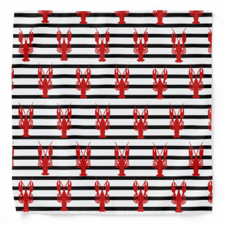 Cajun Crawfish & Stripe Bandana