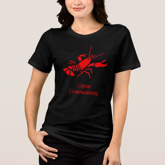 Cajun Crawmommy Crawfish Tri-Blend Shirt (Front)