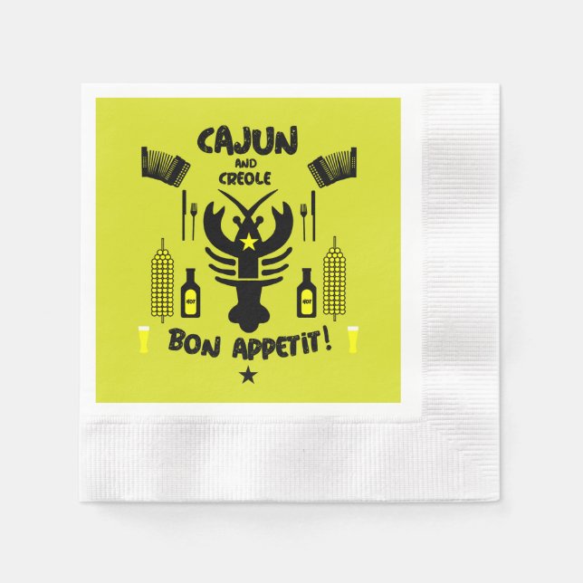 Cajun & Creole Cooks Napkins (Front)