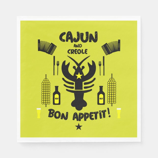 Cajun & Creole Cooks Napkins (Front)