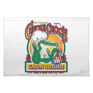Cajun Creole Mardi Gras Crocodile Cloth Placemat