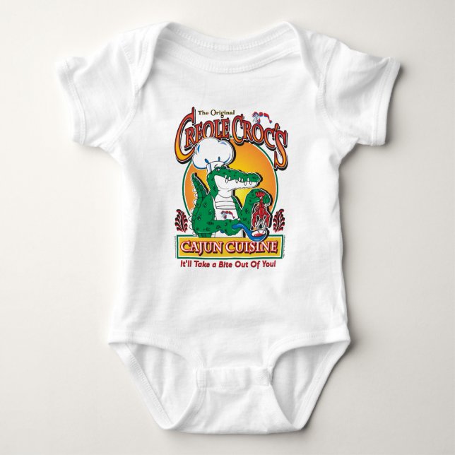 Cajun Crocs Ceole Cuisine Baby Bodysuit (Front)