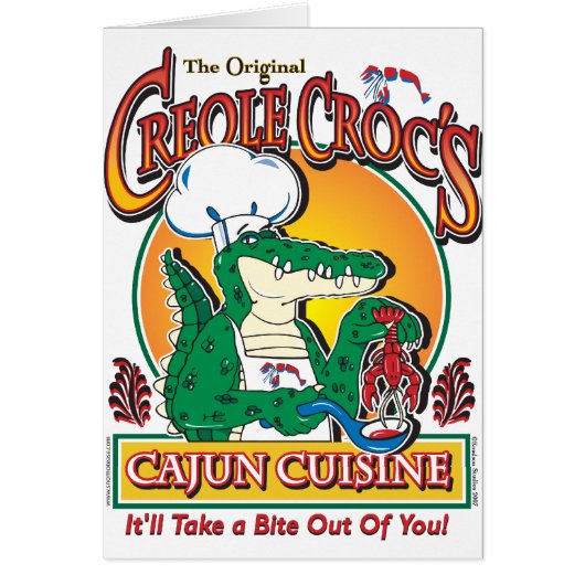 Cajun Crocs Ceole Cuisine Cards (Front)