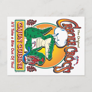 Cajun Crocs Ceole Cuisine Postcard