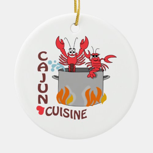 Cajun Cuisine Ceramic Ornament