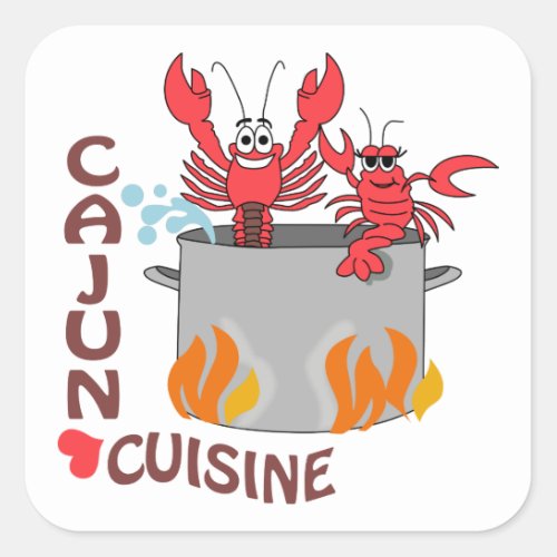 Cajun Cuisine Square Sticker