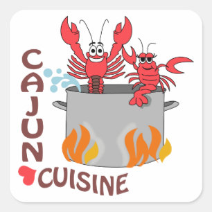 Cajun Cuisine Square Sticker