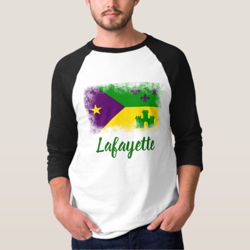 Cajun Flag Mardi Gras Louisiana Custom City T_Shirt