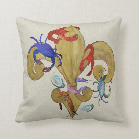 Cajun Fleur De Lis Throw Pillow From Art Zazzle Com