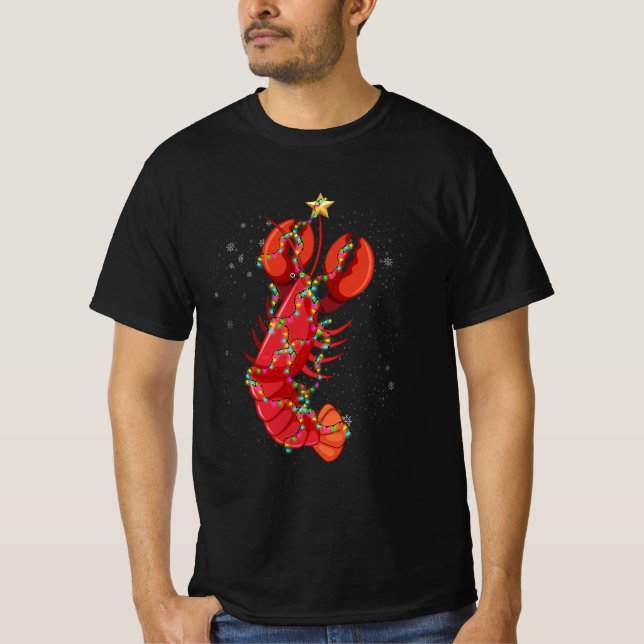 Cajun Louisiana Christmas Merry Crabmas X-Mas Ligh T-Shirt (Front)